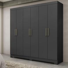 Guarda Roupa 6 Portas com pés Paris Espresso Móveis