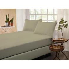 Lençol Queen 158x198x30cm C/Elástico 100% Algodão - Malha - CLAMATEX T