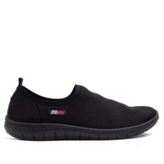 Tênis Feminino Actvitta Calce Fácil Tecido Preto-Feminino