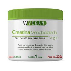W Vegan Creatina 220G Sabor Limão 220 Gramas