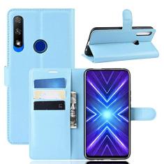 capa de proteção contra queda de celular Para Huawei Honor 9x Versão de impressão digital Litchi Texture Flip Leather Case com carteira e suporte e slots de cartão