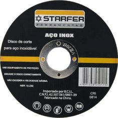 Embalagem Kit 100 Peças Disco De Corte Inox 9X7/8 Starfer - Starfer