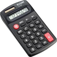 Calculadora de Bolso Solar CB1485 Preta Elgin