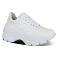 Tênis Feminino Chunky Cadarço Cano Curto Casual Conforto