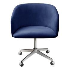 Poltrona Atenas Cadeira Decorativa Giratória com Rodinhas Escritório Home Office