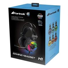 Headset Gamer Rgb H1 Pro Cinza, Fortrek, Microfones e Fones de Ouvido