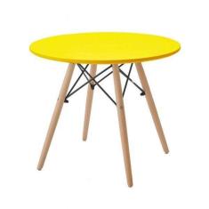 Mesa Infantil Base Madeira Eiffel Móveis Amarelo