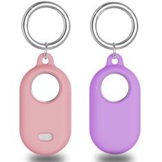 Tyanuzz Capa Smart Tag 2 compatível com Samsung Smarttag2, capa protetora de silicone para Samsung Galaxy Smart Tag 2 com chaveiro, suporte antiperda para rastreador GPS para chaves, animais de