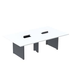 Mesa de Reunião 2400x1400 Mrcpb2414pp Branco/Grafito