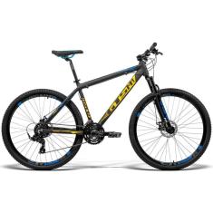 Bicicleta Gts aro 29  freio a disco Kit Shimano 21 marchas Catraca Mega Range e Amortecedor | GTSM1-Unissex