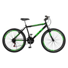 Bicicleta Aro 26 Kls Sport Gold Freio V-Brake Mtb 21 Marchas, Preto, V