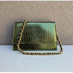 Bolsas Femininas Pequenas Transversal Ombro Mão Lateral Alça Corrente 