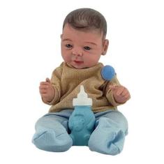 Boneca Bebê Reborn Menino 100% Silicone Realista - Milk Brinquedos