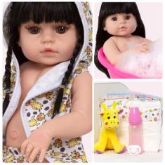 Boneca Reborn Recém Nascida Girafinha Com Chupeta 13 Itens - Cegonha R