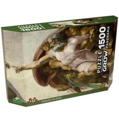 Quebra cabeca panorama criacao de adao 1500 pecas grow, ., UN