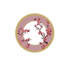 Sousplat Flores Rosa - NSW, com base, 1 Peça