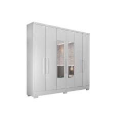 Guarda Roupa 6 Portas (2 c/ Espelho) e 2 Gavetas c/ Pés Milly/Veneza B