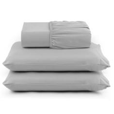 Jogo de Cama Queen Percal 400 Fios 3 Pçs Com Barra Na Fronha - Pailo C