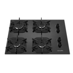 Cooktop 4 Bocas Mueller a Gás glp Ultra Chama Preto Bivolt