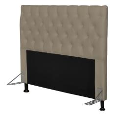 Cabeceira Cama Box Casal Queen 160cm Cristal Corino Areia