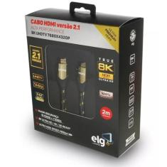 Cabo Hdmi 2.1 áudio e vídeo Ultra Hd Speed 2m Hs8k20 Elg
