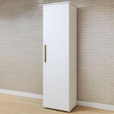 Armário Multiuso Jasmim 1 Porta Branco - Kaiki Móveis, Branco, Moderno