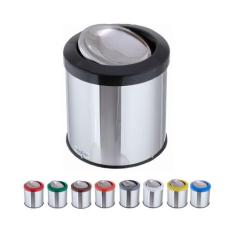 Lixeira Inox Com Tampa Basculante 10 Litros Flip Top Cores - CCM, Pret