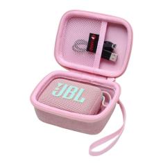 XANAD Capa rígida compatível com alto-falante JBL Go 4 e Go 3 e Go 3 Eco ultra-portátil à prova d'água (rosa)