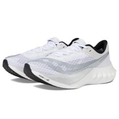 Saucony Tênis feminino Endorphin PRO 4, Branco/Prata, 40