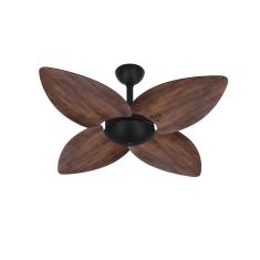 Ventilador Teto Preto 4 Pás Madeira Winds Sala Ventax 220V