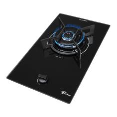 Cooktop a Gás Fischer Fit Line 1 Boca Vidro Temperado Tripla Chama 3700W Preto Bivolt