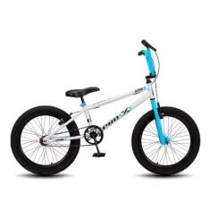 Bicicleta Aro 20 BMX Pro-X Série 1 Freestyle - Branco e Azul