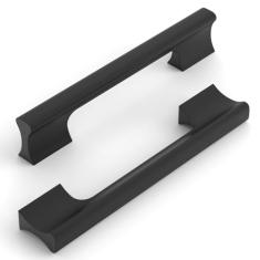 KNOKLOCK Pacote com 10 puxadores de armário de cozinha de 128 mm (5 polegadas) preto fosco puxadores de armário de cozinha puxadores de gaveta para armário guarda-roupa
