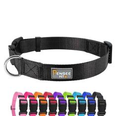 Coleira preta para cães pequenos médios e grandes