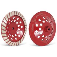 Rebolo Diamantado Tipo Prato Com Rosca 100 X M14 - Rocast