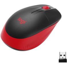 Mouse sem fio Logitech M190 - Vermelho