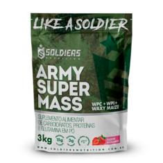 Hipercalórico Army Super Mass 3Kg - 100% Importado - Soldiers Nutrition Morango