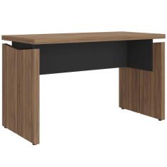 Mesa Para Escritório Home Office 125cm Unik A02 Nogal Preto - Lyam Dec