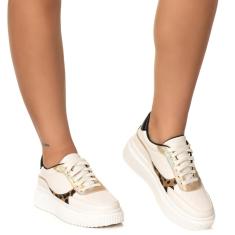 Tenis Creper Feminino Casual Onça Estilo Shoes-Feminino