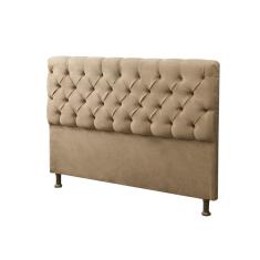 Cabeceira Casal 140cm Para Cama Box Sofia Suede Bege - ds Móveis