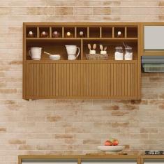 Armário Aéreo 1 Porta Basculante Baronesa e Imperatriz Nesher Móveis Freijó