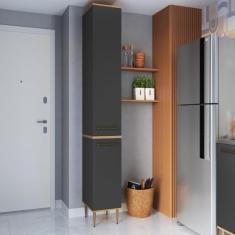 Armário Paneleiro 2 Portas Isabelle Freijó/grafite