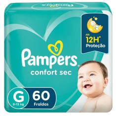 Fralda Pampers Confort Sec Super Tamanho G 60 Unidades