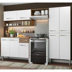 Armário de Cozinha Completa com Armário e Balcão 229cm Emilly Madesa X