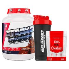 Kit Xtreme Gainer 3kg - Bio Sport + Creatina 100% Pure 500g - Puretech