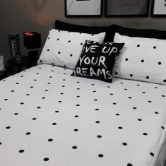 Lençol Com Elástico Casal King 4 Un Pin Up Almofada Decor - Casa Da Fa