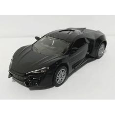 Carrinho  Miniatura Lykan Abre Porta Fricção Metal Escala 1:32(Preto) 
