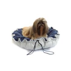 Cama Firenze para Cachorro e Gato Pet - Bichinho Chic, Azul escuro, M