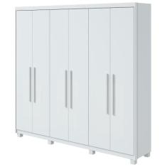 Guarda Roupa Casal 6 Portas Áries Lopas Branco