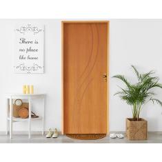 Kit Porta De Madeira 210X82Cm Batente 11Cm Fechadura Taco De Golf Externa 9 Imbuia